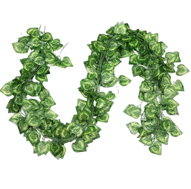Home Decorative flowers garlands and plants Grape Vine  Sweetpotato leaf  Ivy rattan  plastic maple Leaves