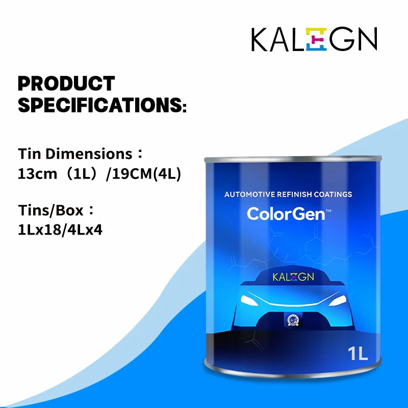 Colorgen Китай автомобиль 1K 2K белая краска хорошая цена акриловые автомобильные краски Авто OEM Цвет акриловая