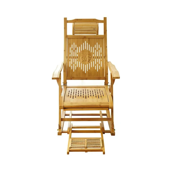 
New Design High Quality Armchair Bamboo Outdoor Folding Rocking Chair 