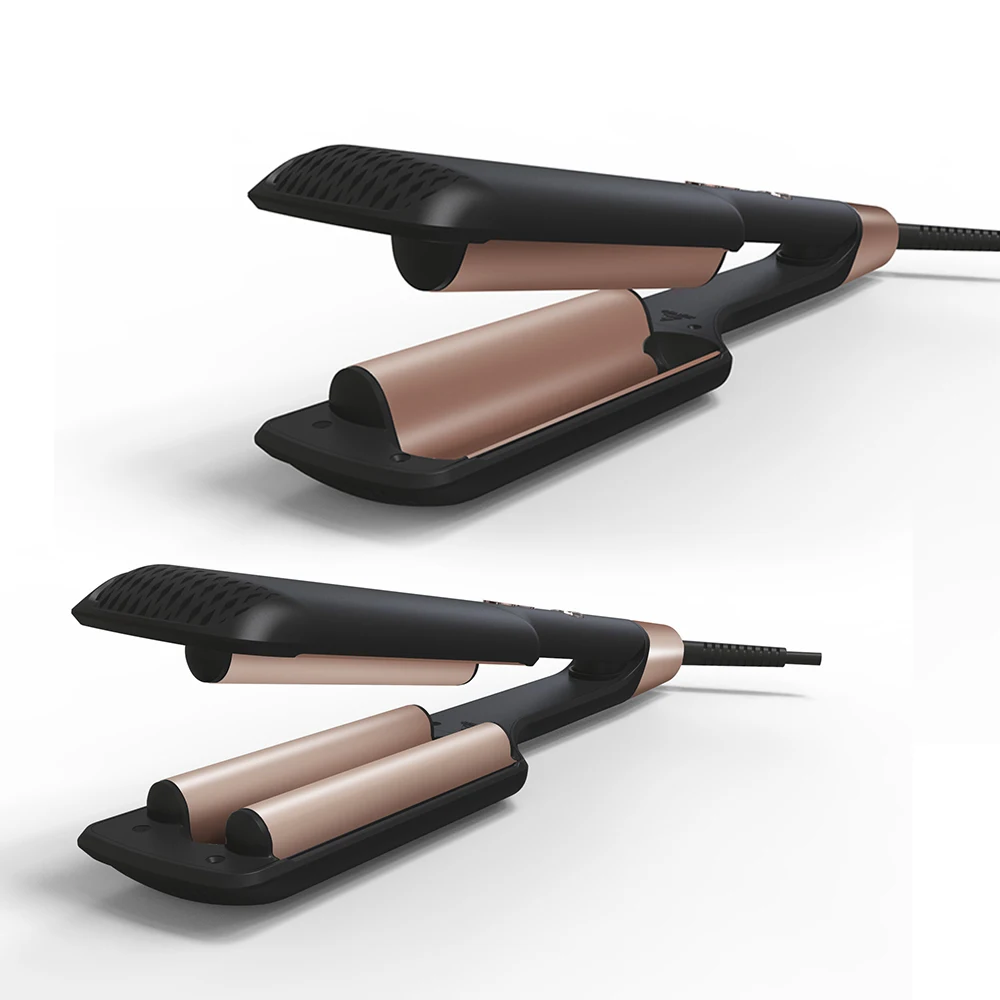 Portable 3 In 1 Triple Deep Waver Spiral Rotating Electric 3 Barrel Hair Waver Iron Magic Automatic Hair Curler