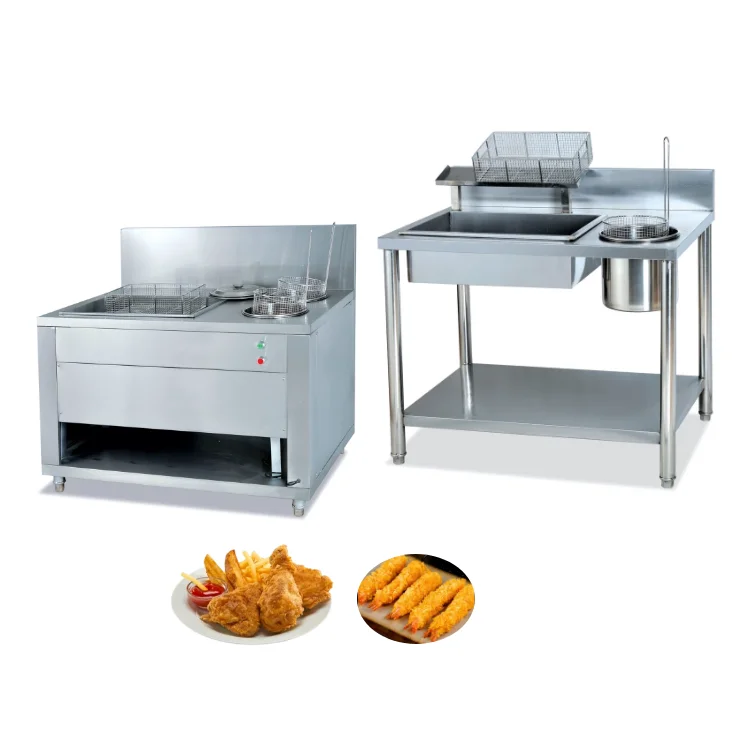 Fast Food 0.8/1cm Hot Sale Stainless Steel Electric Kfc Equipment Chicken Manual Breading Table Double Machine for Fried