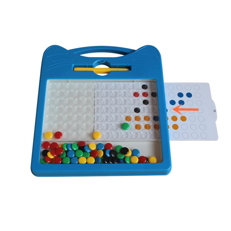 Magnetic Drawing Board for Kids and Toddlers 3-5 Years  Fun magnetic board with colorful beads and drawing set