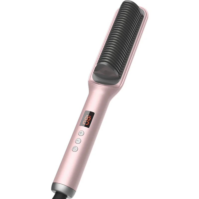 
Profissional Hot Combs Anti-scalding Hair Straightener Brush Ceramic Hair Curler Heated Electric Smart Brush Hair Straightener 