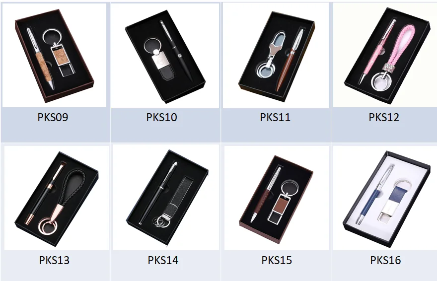 Cheap and in stock fast delivery customized logo promotional gift pen with key ring corporate promotional gift items