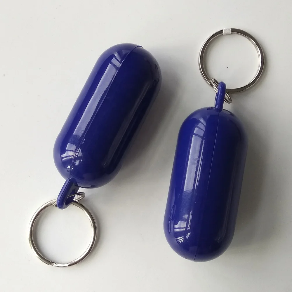
plastic capsule shape floater key chain floating keychain 