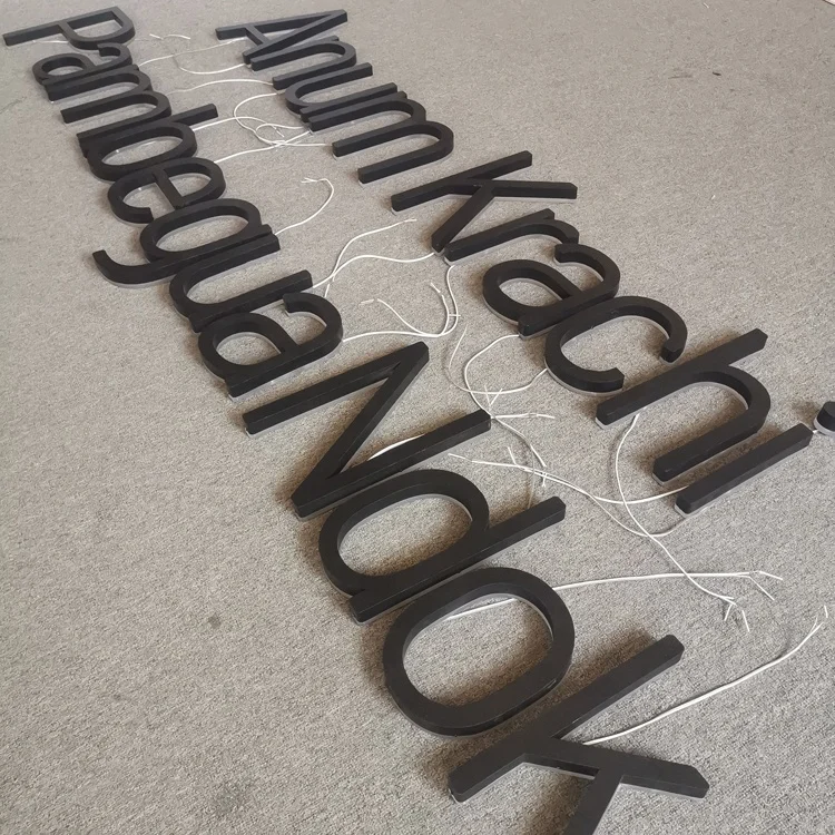 3D Customized Beauty Sport Salon Indoor Decorative Business LED Backlit Reception Letter