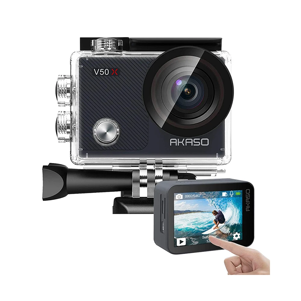 Недорогая Спортивная Экшн-камера Akaso OEM на заказ 2 7 k 4k 8k v50 PRO SE Elite ek7000 панорамная 30 60 120 кадров в секунду маленькая Водонепроницаемая
