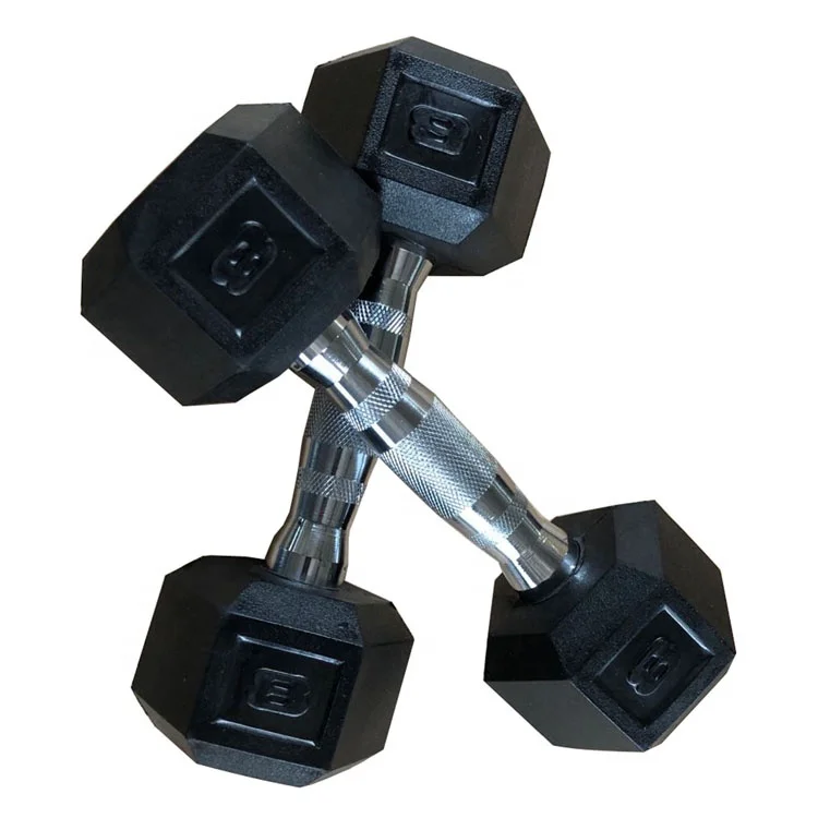 
Wholesale Cheap Price Hex Rubber Coated Set Pounds Dumbbell 