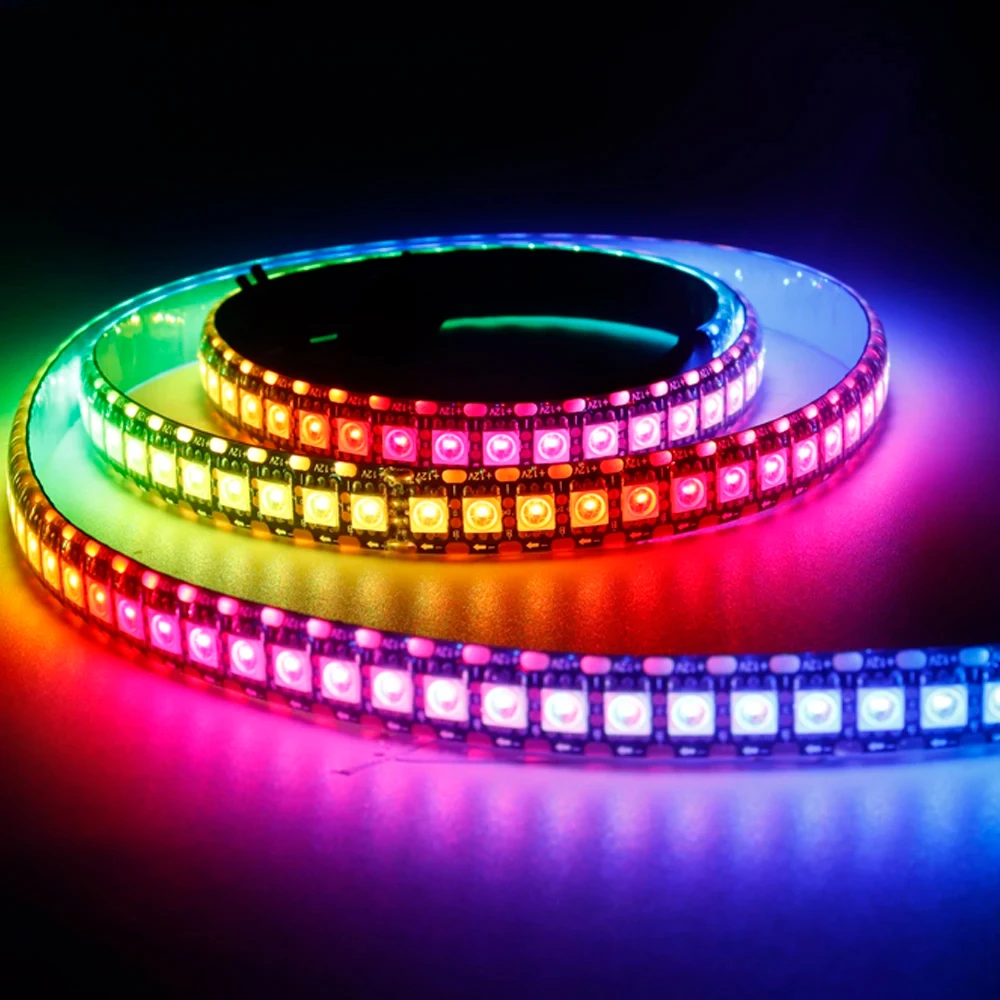 CSLIDO IP30/IP65/IP67 DC5V/12V 1-3M WS2812B WS2815 Led Strip 144 pixels/leds/m Addressable IC Smart 5050 RGB led Strip light