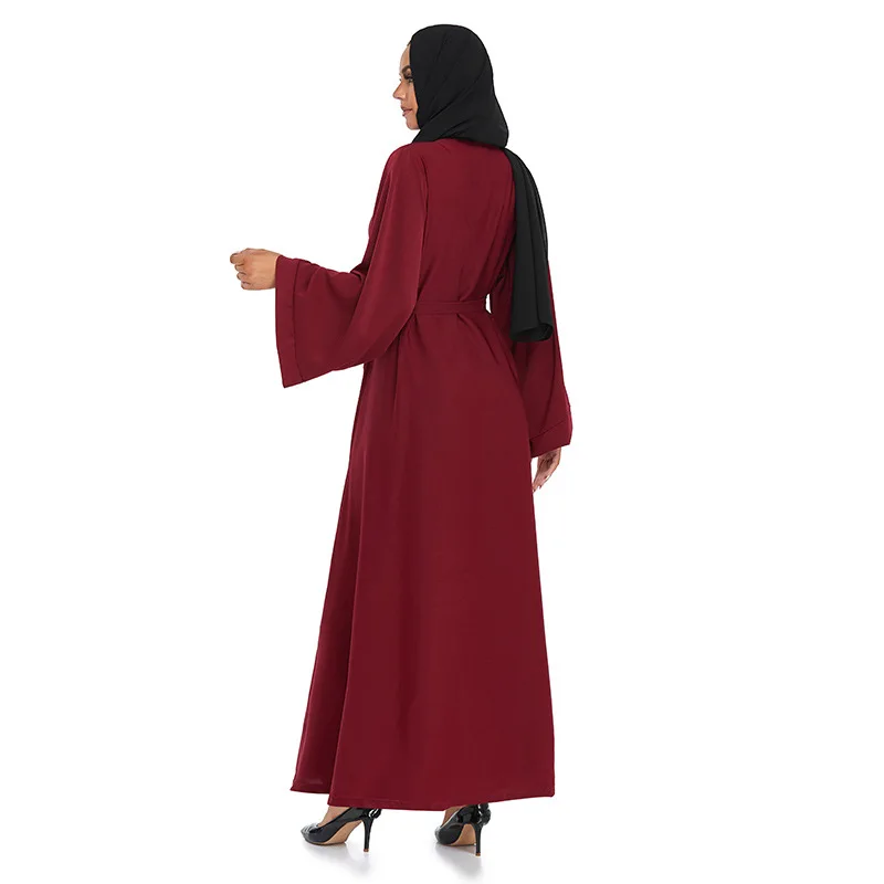Trending Long Sleeve Muslim Islamic Clothing Abaya Turkish Dresses Muslim Dress For Women Dubai 2020