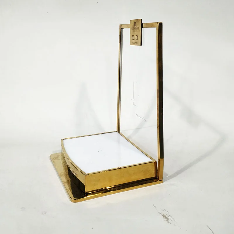 Metal Bar PMMA acrylic Single wine bottle glorifier LED lighting Basic Display whiskey bottle glorifier LED display display stands
