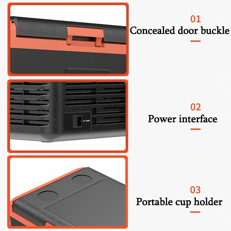 40L vehicle mounted compressor refrigeration 12V24V, car household dual purpose refrigeration freezer.