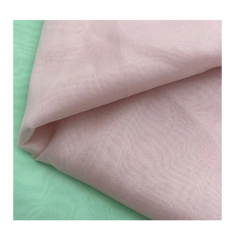 65gsm Chiffon Fabric 100% Polyester Chiffon Fabric Woven Shiny fabric transparent dress lining