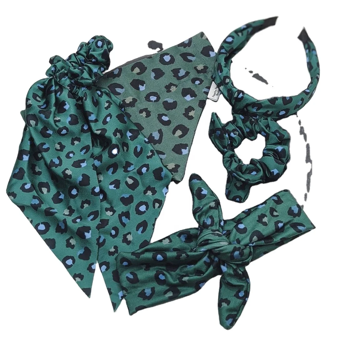 Scrunchies Hair Ties Pet Bandana Luxury Collar Cat Dog Bandanas Bibs Wholesale Dog Scarf