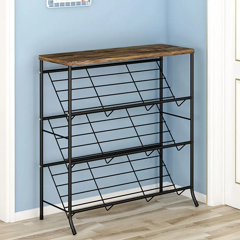 Scarpiera Large Capacity 3-Layer Metal shoe Rack Outdoor Black Shoe Storage Organization Rack Shoe Display Stand For Living Room