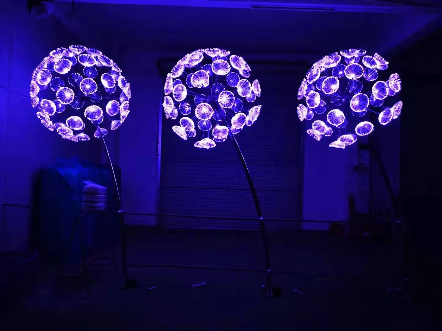 acrylic germany 2022 pebble shape led light decor gorgeous light fixtures decoration hotel lobby dried dandelion flowers