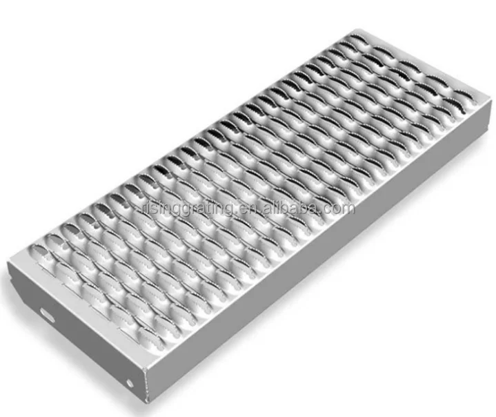 Hot seller prefabricated exterior non slip concrete Outdoor Q235 Safe Grating Tread Galvanized Metal Steel Steps Stairs Weight