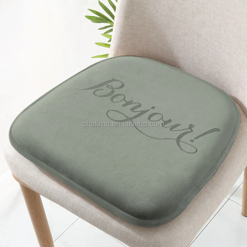 (Chakme)memory Foam Seat Cushion for Office Chair Velvet Desk Chair Pad Work Chair Cushions