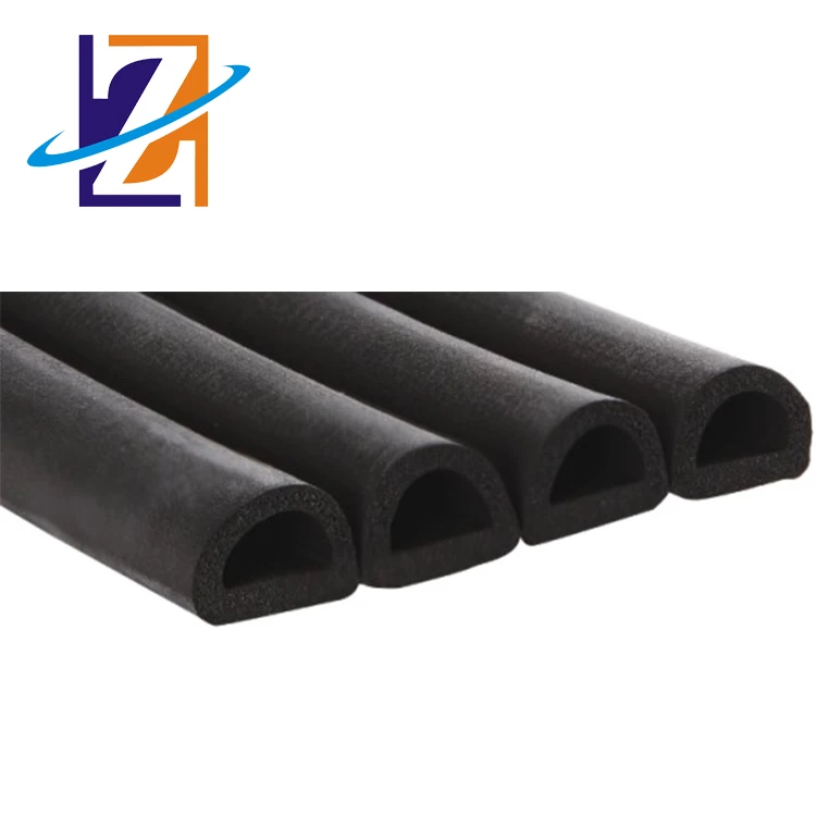 Custom D Type EPDM Foam Self Adhesive Door Rubber Seal Strips Soundproof Windproof Avoid The Insects