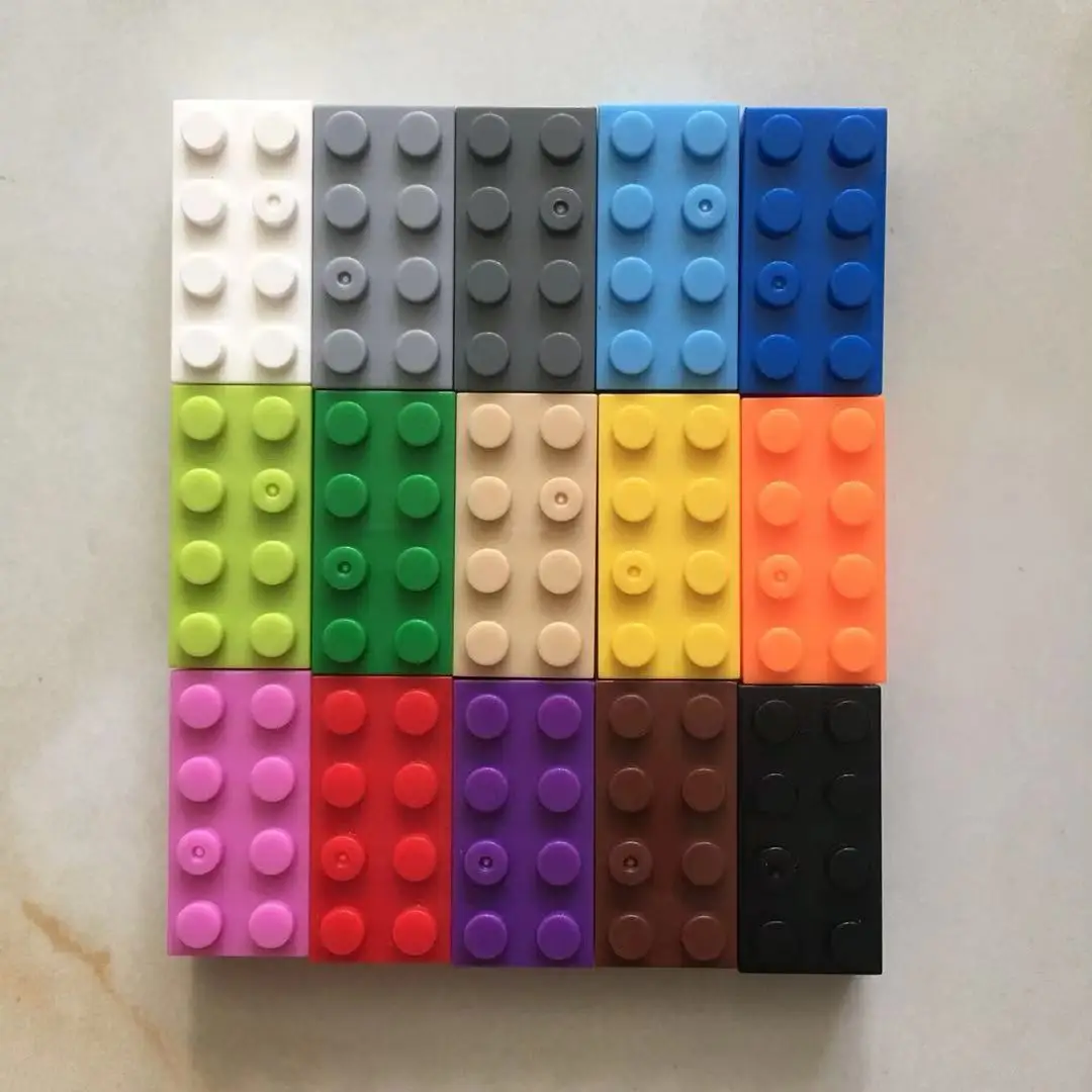 2x4 Building Blocks DIY Accessories 100PCS Plastic Gears Sets 3001 Multiple Colors Creative Set Teenagers Christmas Birthday