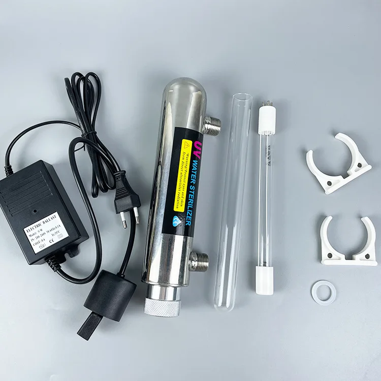 304 Корпус из нержавеющей стали Lampara uv para purificador de agua osmosis 6 Вт УФ Светодиодная лампа УФ-фильтр для воды
