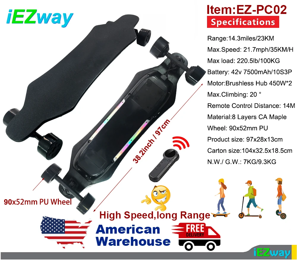 PC02 electric skateboard