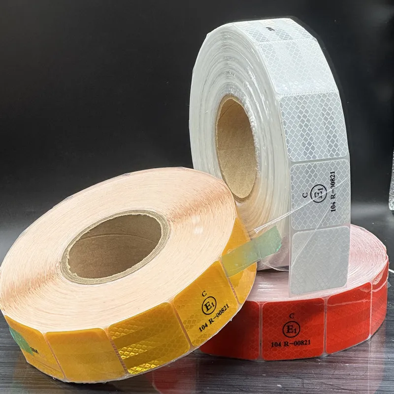 5cm*5cm Square Semi Cut Certificated Emark E1 5cm*50m Reflect Conspicuity Stickers Reflector Vinyl Materials Reflective Tape