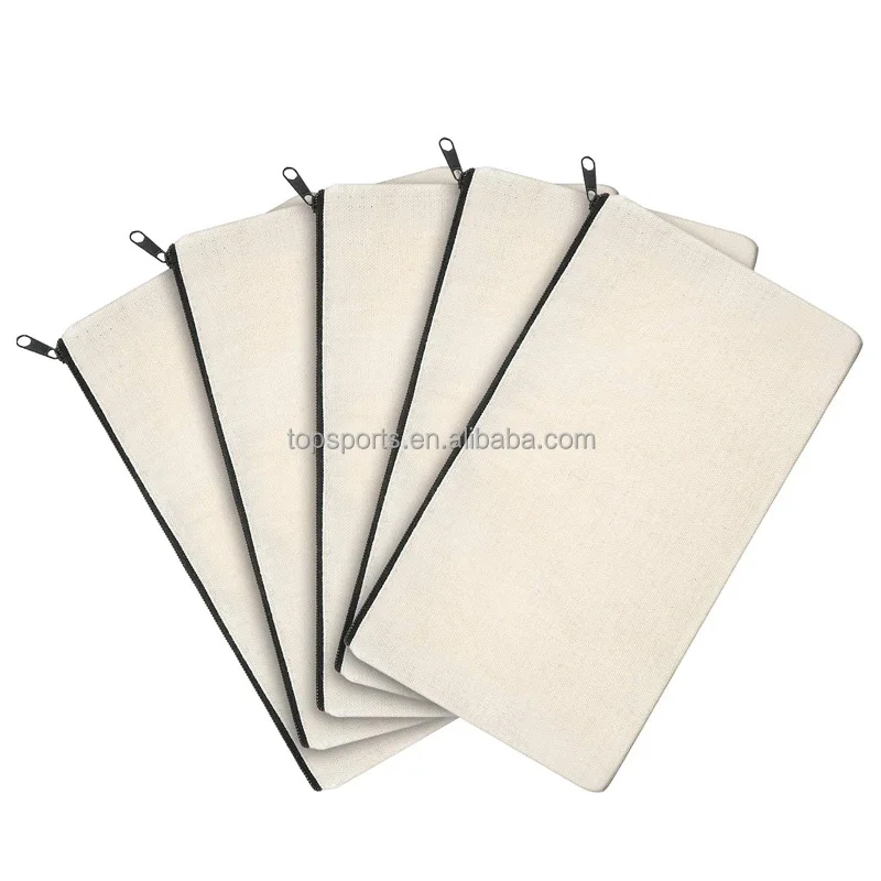 Best Seller! Customizable Canvas Pencil Case with Zipper, Affordable and Easy DIY Printing!