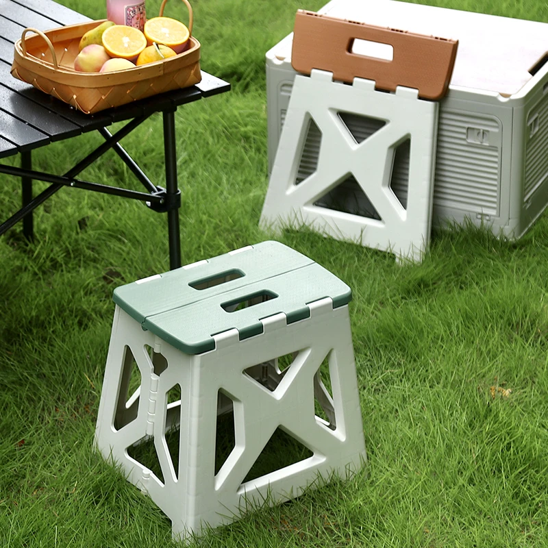 Wholesale indoor outdoor multi-purpose camping folding bathroom step stool kid children  Plastic Folding Stool Chair  save space