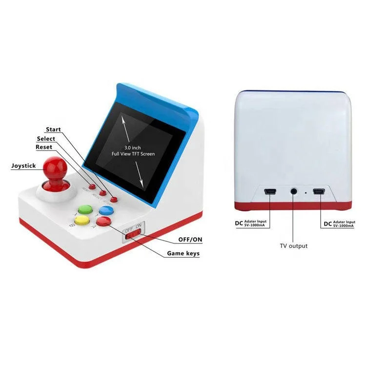 Retro Game Console Player with 2 joysticks Built in 360 Classic Video Games