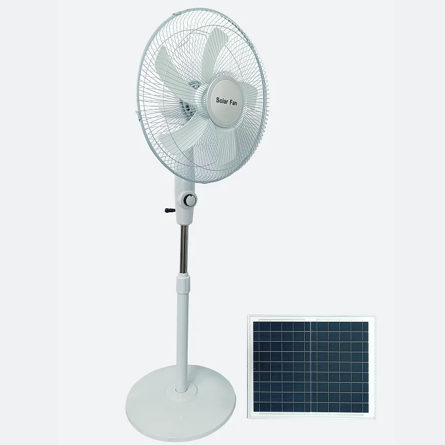 solar fans air-flow household basement high duty cold floor China DC power indoor pedestal motor cheap 16inch stand solar fans
