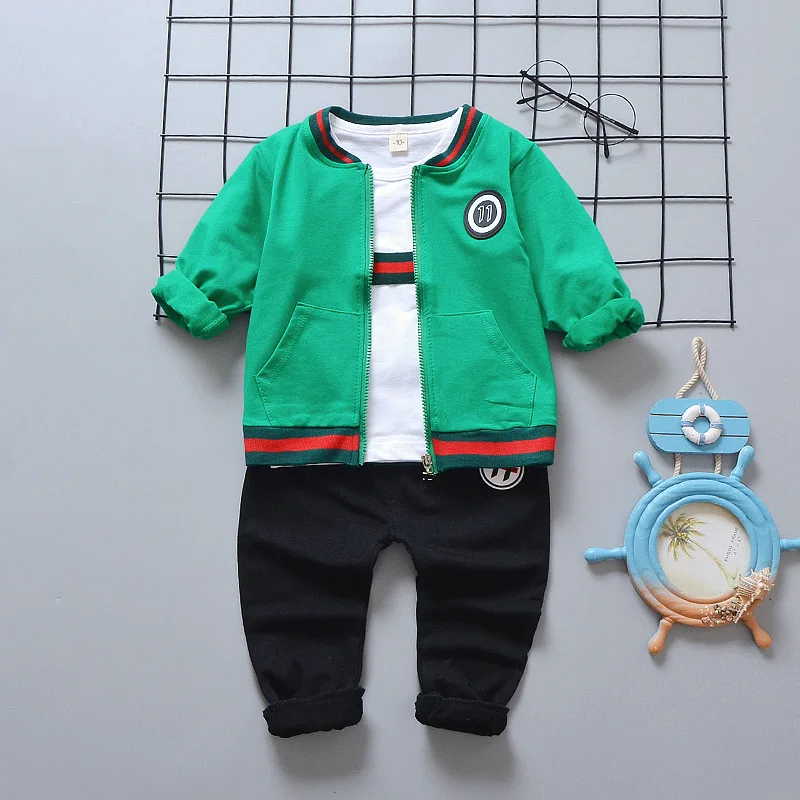 1-4 Year Old Baby Boy Clothes Good Quality 3pcs Wholesale Price Knitted Baby Boy Clothes Set