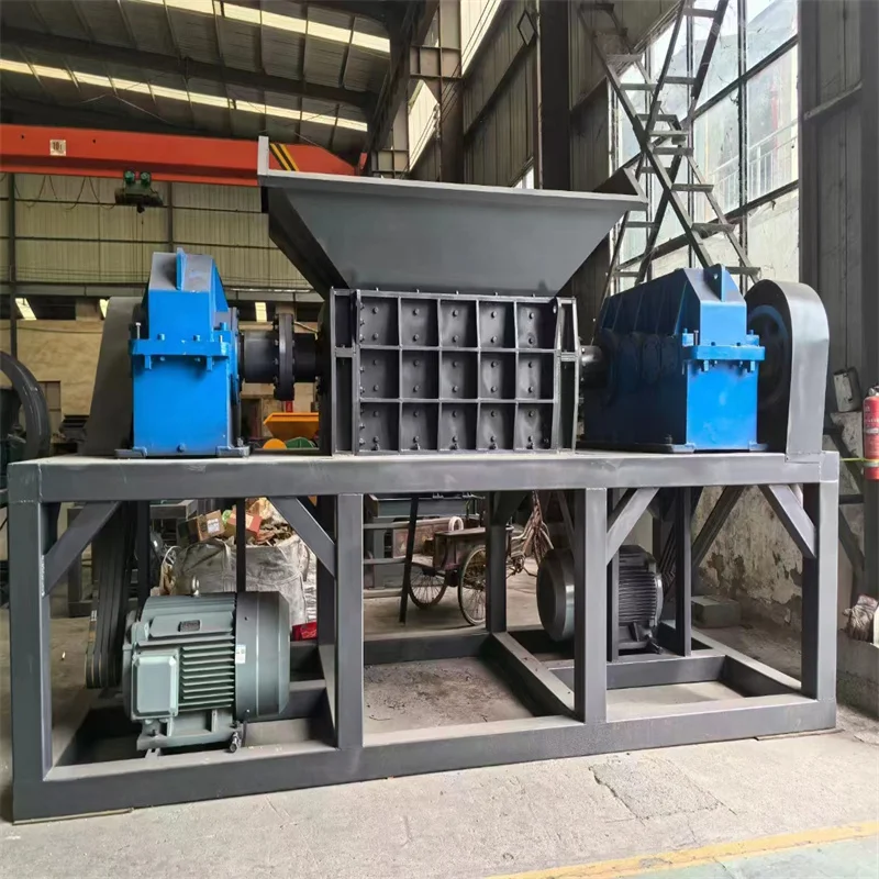 Life Wooden Box Old Furniture Shredder Waste Electrical Appliances Refrigerator Double Shaft Crusher Acquisition Station