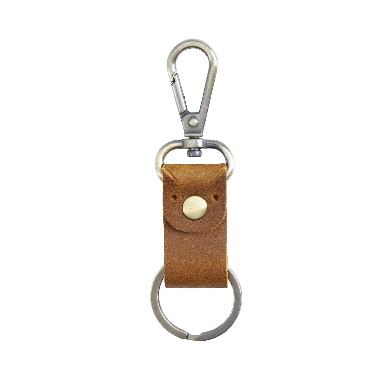 Vintage Top Grain Cowhide Key Fob Holder Handmade Leather Key chain for Men Women