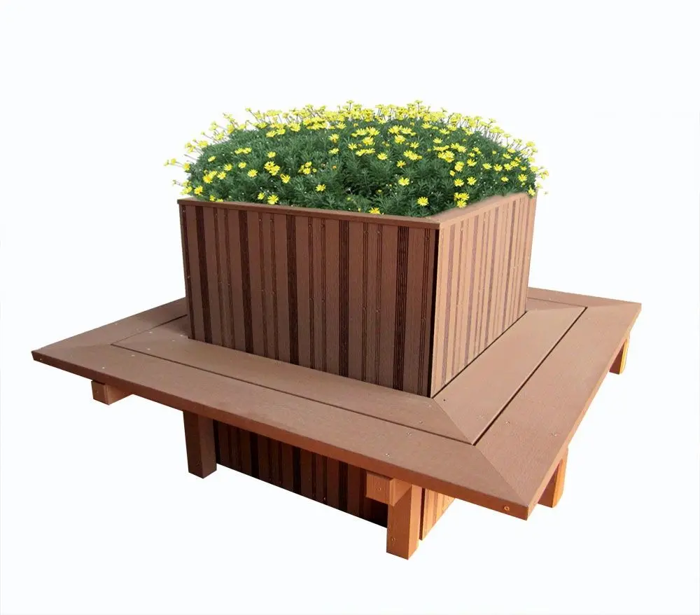 Natural Feeling Big Flower Pot Garden WPC Flower Planter Box