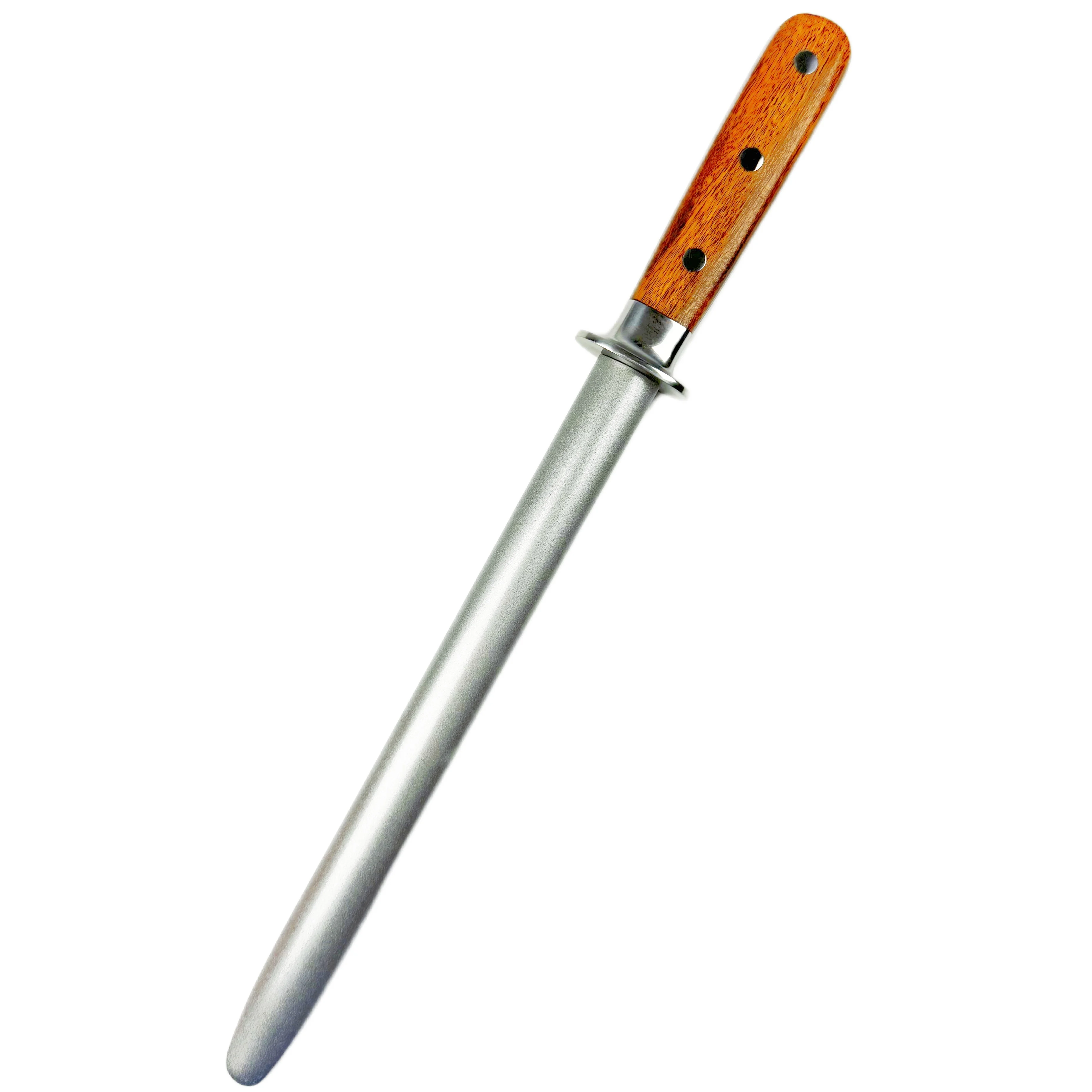 9 Inch Carbon Steel Sharpeners Diamond Powder Knife Sharpener Rod Professional Honing Steel for Master Chef Knife Accessories