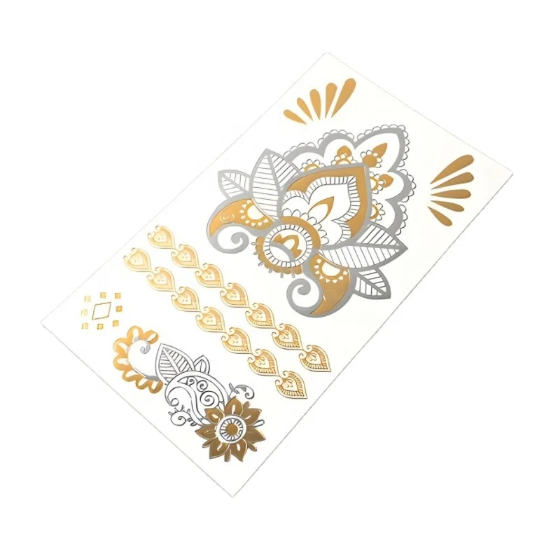 Self Adhesive Skin Body Gold Tattoo Sticker Diy Tattoo Temporary