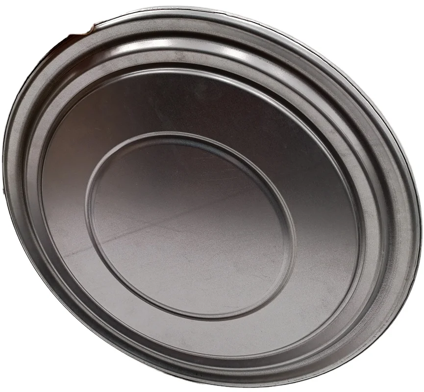 Customize Multiple Size Metal/Plastic/Steel Drum Bottom Cover Sliver Round Bottle Tin Plate Metal Cover Lids Locking Ring Hoops