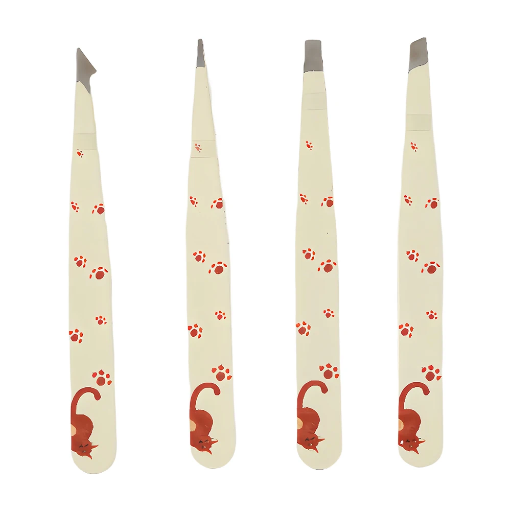 Stainless Steel Eyebrow Tweezer Face Hair Removal Tweezers Colorful Makeup Colored Eyebrow Tweezers