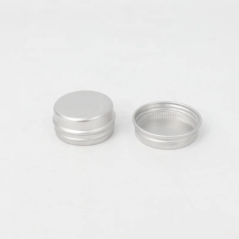 LZ Pack Hot Sale Round 15ml 15g 0.5oz Silver Aluminum Tin Jar DIY Screw Top Custom Logo Lip Balm Storage Container