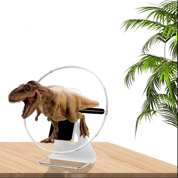 New Arrival Mini Customize Logo 3d hologram fan 30cm led lamp hologram 3d led fan Holographic Advertising