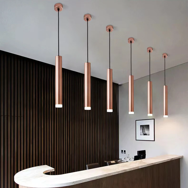 Tuya zigbee bluetooth wifi long circular tube downlight spotlight cob 7w 10w smart cct dimmable hang led pendant downlight