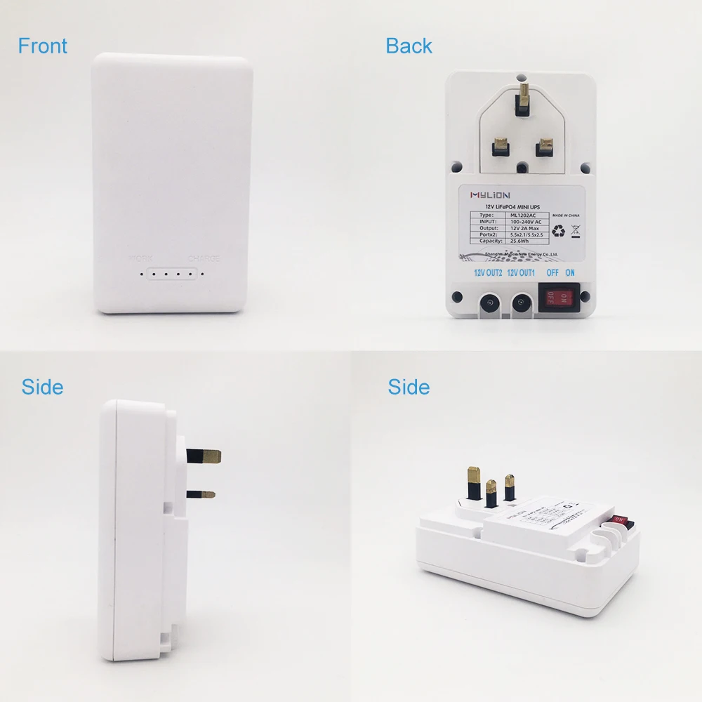 Mylion 25.6Wh 8000MAh LiFe Po4 Batteries Mini Ups Built-In AC Input Mini Ups Wifi Router