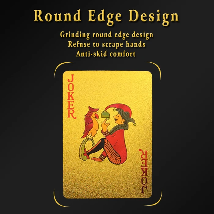 
GS-18016 Gift Poker Playing Cards PET Mat Playing Card Foil 