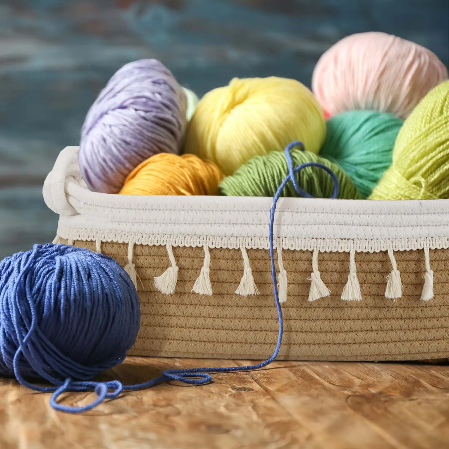 Hot sale ins style cotton rope bathroom products Baskets Household Woven Cotton Rope Baskets