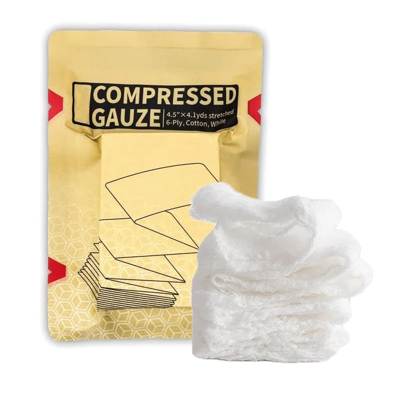 100% Cotton Medical Trauma Wound Dressing Z-Folded Sterile Absorbent Compressed Gauze Pad