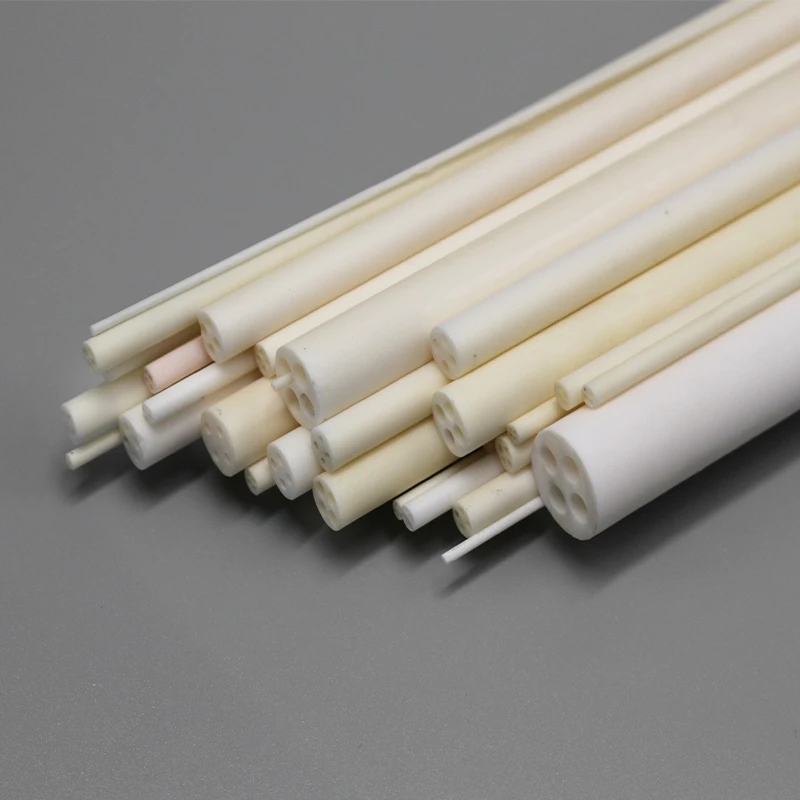 99 Four-Hole Corundum Tube, Alumina Ceramic Tube, Wear-Resistant Od1.45-5.5mm, 1 Meter Long