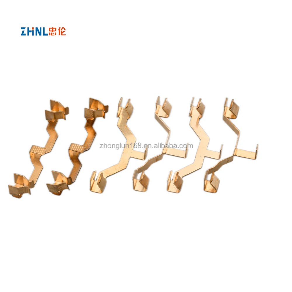 5 holes socket insert switch terminal contact brass electrical metal brass oem stamping part contact Power socket brass part