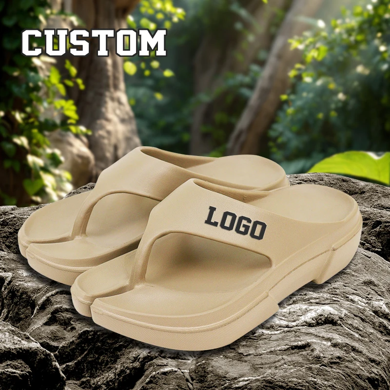 Summer Outdoor Non-Slip Beach Casual Eva Sandals Blank Customize Men Custom Flip Flops with Logo Flip-Flops Slippers for Men