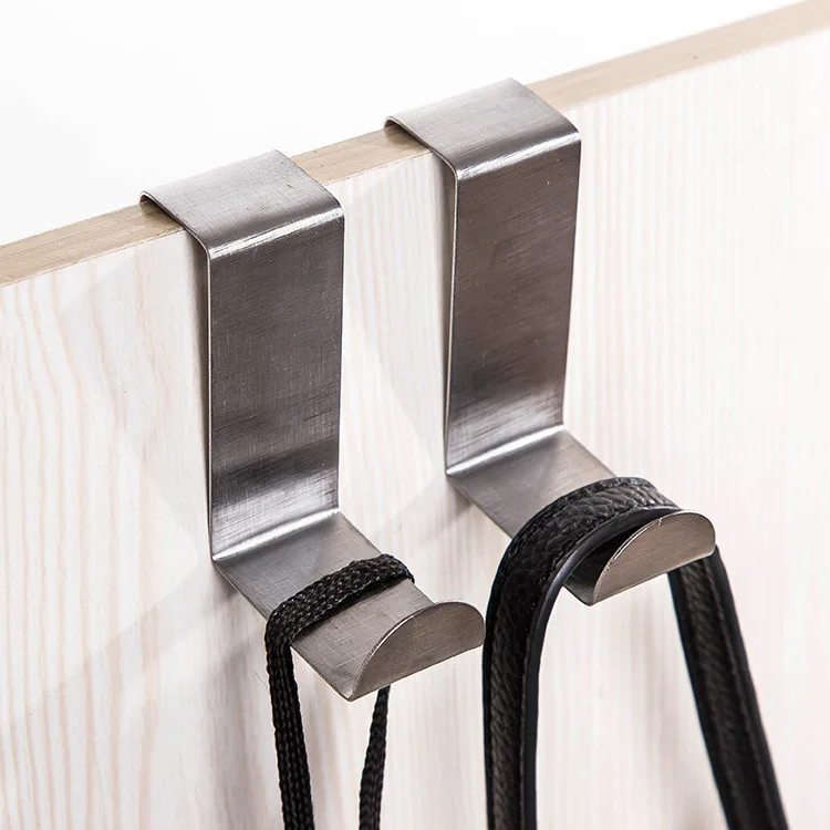S-shpae Stainless steel  Door back hook  Creative nail free hook  Clothes and hats hanging behind the door